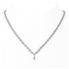 Image 1 : 11.5 ctw Oval Cut Diamond Designer Necklace 18K White Gold