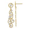 Image 2 : 14k and Rhodium Filigree Dangle Earrings