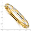 Image 2 : 14k 5/16 w/White Rhodium Textured Braided Bangle - 7.5 in.