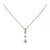 Image 2 : 0.9 ctw Diamond Designer Necklace 18K Rose Gold