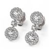 Image 1 : 1.84 ctw Diamond Designer Earrings 18K White Gold