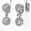 Image 3 : 1.84 ctw Diamond Designer Earrings 18K White Gold