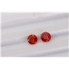 Image 1 : 2.96ct Round Shape Orange Sapphire Match Pair Dimension 6.4x3.8