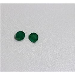 1.05ct Round Shape Emerald  Match Pair Dimension 5.4x2.9