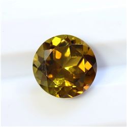 2.41ct Round shape Green Brown Tourmaline Dimension 8.5x6.5