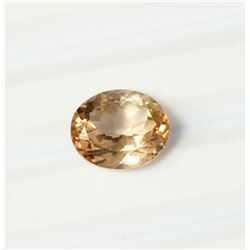 4.36ct Oval shape Peach Tourmaline Dimension 10.8x8.9x5.8