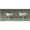 Image 2 : Tiffany Lap Over Edge Sterling Open Salts Spoons A Pair Of American Silver Open Salts With Spoons