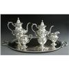 Image 1 : A Fisher Sterling Tea And Coffee Service NR An American Silver Tea And Coffee Service