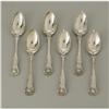 Image 1 : 6 English Georgian Sterling Spoons, 1838 NR Six English Silver Spoons