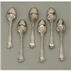Image 2 : 6 English Georgian Sterling Spoons, 1838 NR Six English Silver Spoons