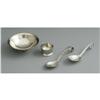 Image 1 : Georg Jensen Sterling Nut Bowl, Two Spoons NR A Danish Silver Nut Bowl, Two Serving Spoons And A Mex