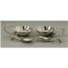 Image 1 : GEORG JENSEN STERLING SALTS W/ MATCHING SPOONS A Pair Of Sterling Salts With Matching Spoons