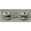 Image 2 : GEORG JENSEN STERLING SALTS W/ MATCHING SPOONS A Pair Of Sterling Salts With Matching Spoons