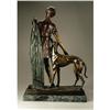 Image 2 : I. Gallo, Sculpture, Woman With Greyhound, 1875 I. Gallo