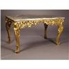 Image 2 : A French Center Table, late 19th/20th c. A Nineteenth Century Italian Gilt Center Table