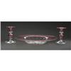 Image 2 : A Pair of Steuben Glass Candlesticks and Charger An American Pair of Glass Candlesticks and Glass Ch