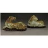 Image 2 : Two Carved Jade Horses Two Carved Jade Horses