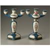 Image 1 : A Pair of French Sevres Porcelain Candlesticks No lot.2 Items [BR][BR]Condition Report: