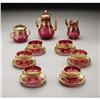 Image 1 : A Bohemian Mosier Glass Coffee Set A Bohemian Glass Coffee Set
