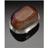 Image 2 : A Continental Sterling and Agate Snuff Box A Continental Silver and Agate Snuff Box
