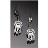 Image 2 : Platinum And Diamond Dangle Style Earrings Platinum And Diamond Dangle Style Earrings