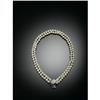 Image 2 : A Cultured Pearl Necklace With Diamond Clasp A Cultured Pearl Double Strand Necklace With 14K Gold M