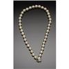 Image 2 : A 14k White Gold Pearl Necklace With Diamonds A Pearl Strand With A Diamond Clasp