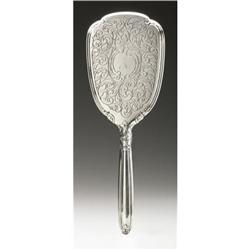An International Silver Co Hand Mirror and Brush An American Silver Hand Mirror and Brush
