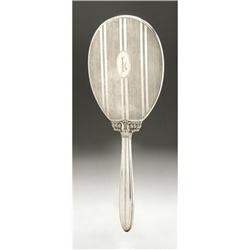 A Wallace & Sons Mfg Sterling Hand Mirror An American Silver Hand Mirror