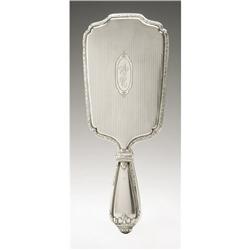 An International Silver Co Hand Mirror And Brush An American Silver Hand Mirror And Brush