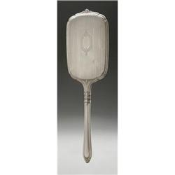 A Wallace & Sons Sterling Hand Mirror And Brush An American Silver Hand Mirror And Brush