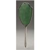 Image 1 : An American Silver & Enamel Hand Mirror & Brush An American Silver and Enamel Hand Mirror and Brush