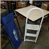 Image 1 : 2 STEP WHITE FOLDING LADDER AND PITSTOP SHOP CREEPER