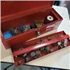 Image 1 : RED TOOL BOX W/ GRINDING BITS