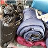 Image 4 : LOT OF SLEEPING BAGS, COOLER AND BLUE FOAM ROLL