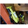 Image 2 : RYOBI 18V CORDLESS WEEDEATERS, HEDGE TRIMMER, AND BATTERIES - NO CHARGER