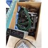 Image 2 : BOX OF ELECTRICAL CABLES, EXTENSION CORDS, EIKI PROJECTOR