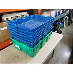 7 PLASTIC TRAYS