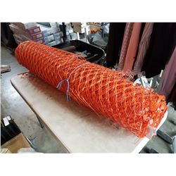 ROLL OF ORANGE MESH FENCING