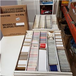 BOXES OF FOOTBALL AND SPORTS CARDS, HOCKEY COLLECTIBLES