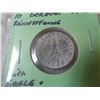 Image 2 : 3 GERMAN WAR TIME 10 REICHSPFENNIG W/ EAGLE AND SWASKITA PLUS 2 BLOCKS OF HITLER STAMPS