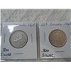 Image 3 : CANADIAN SILVER 25 CENT QUEEN ELIZABETH 1962 TO 1968 .800 SILVER