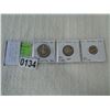 Image 1 : 1967 CANADIAN CENTENNIAL COINS SILVER 10 CENT, 50 CENT, .800 SILVER AND LUCKY RABBIT 5 CENT
