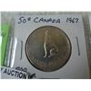 Image 2 : 1967 CANADIAN CENTENNIAL COINS SILVER 10 CENT, 50 CENT, .800 SILVER AND LUCKY RABBIT 5 CENT