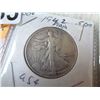Image 2 : 2 US WALKING LIBERTY SILVER 50 CENT COINS - BOTH PHILADELPHIA MIN 1942 AND 1943 .900 SILVER