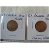 Image 2 : 20 SPECIAL CANADIAN NICKELS 1942 TOMBAC, 1943 TOMBAC VICTORY, 1944 VICTORY, 1945 VICTORY, 1967 CENTE