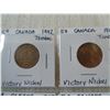 Image 3 : 20 SPECIAL CANADIAN NICKELS 1942 TOMBAC, 1943 TOMBAC VICTORY, 1944 VICTORY, 1945 VICTORY, 1967 CENTE