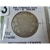 Image 2 : 1910 CANADIAN SILVER 50 CENT AND 10 CENT 925 SILVER PLUS 1910 LARGE CENT