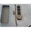 Image 2 : 4 TRAYS OF GOLD TONE JEWELLERY - WATCH, POCKET WATCH, NECKLACE, ETC