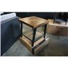 Image 2 : 2 BRAND NEW THICK TOP INDUSTRIAL LOOK ENDTABLES - RETAIL $149EA